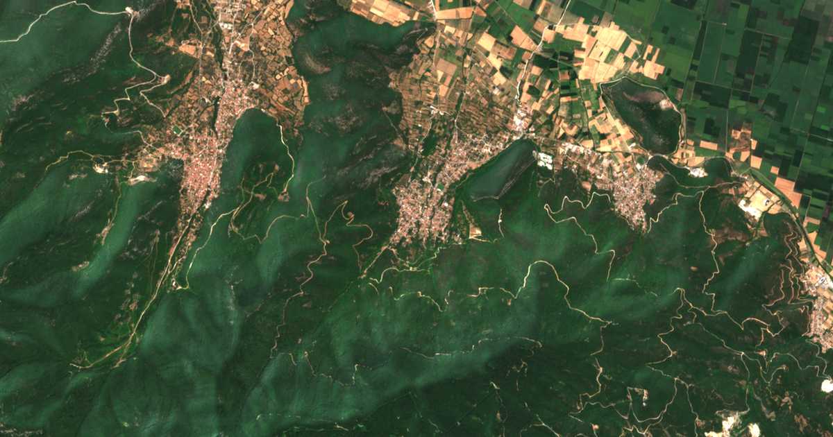 Mapa por satélite de Palaiochórion