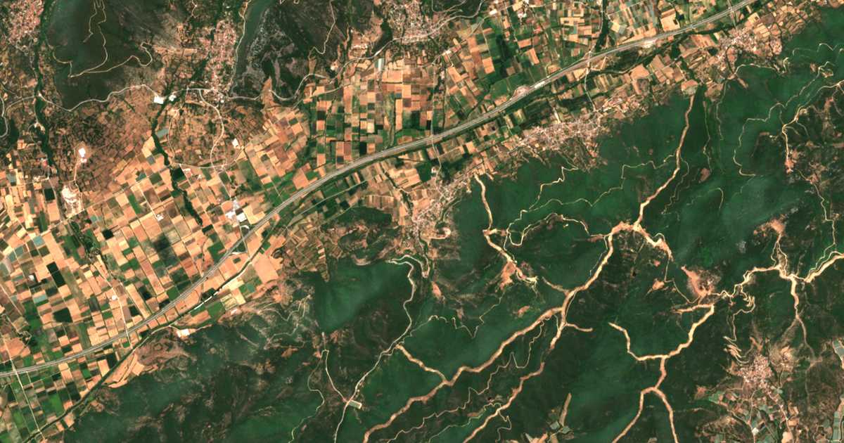Mapa por satélite de Sidirochórion