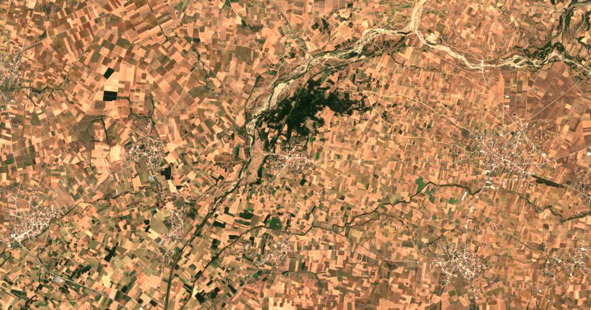 Mapa por satélite de Mýstakas