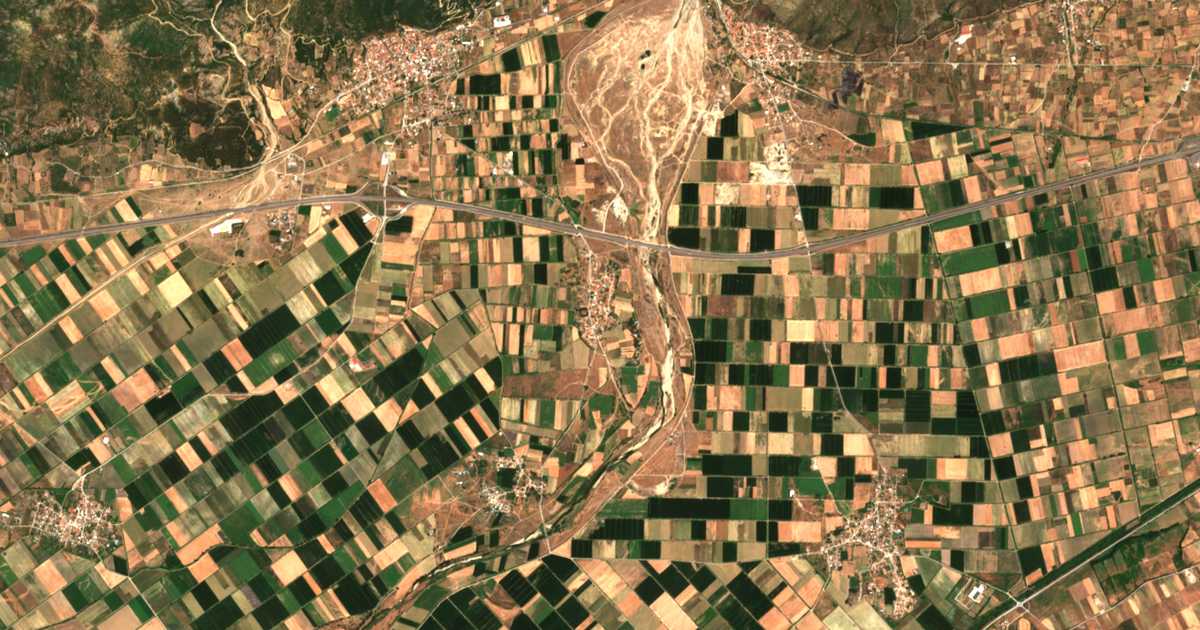 Mapa por satélite de Galíni