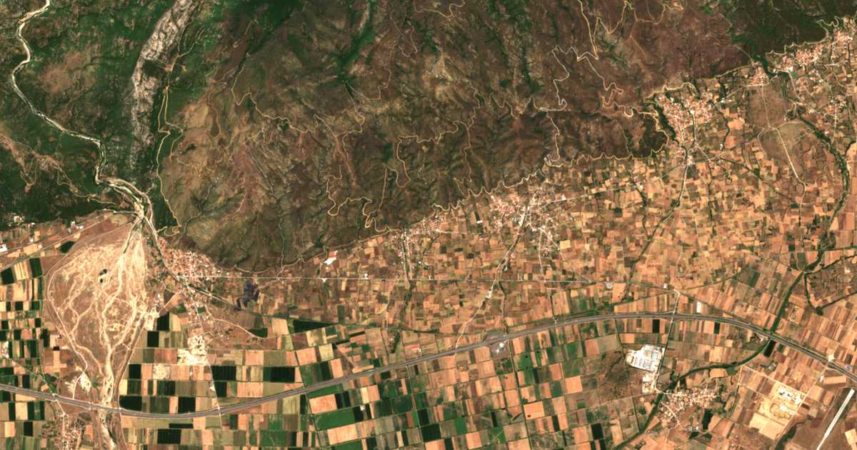 Mapa por satélite de Linós