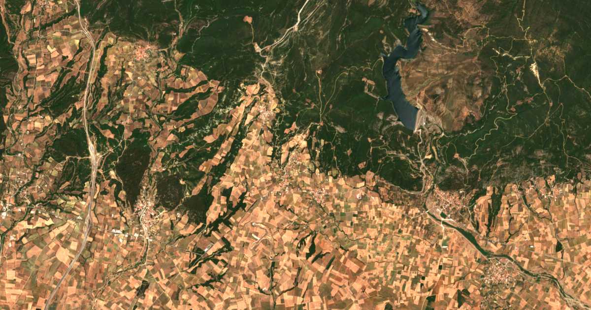Mapa por satélite de Sidirádes