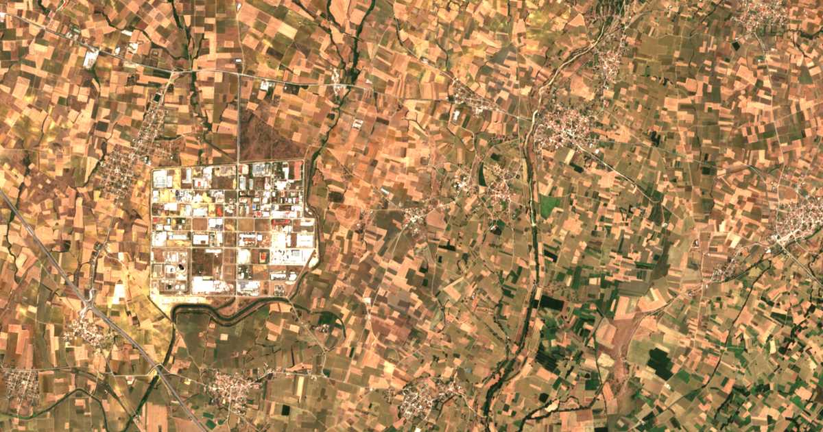 Mapa por satélite de Vákos