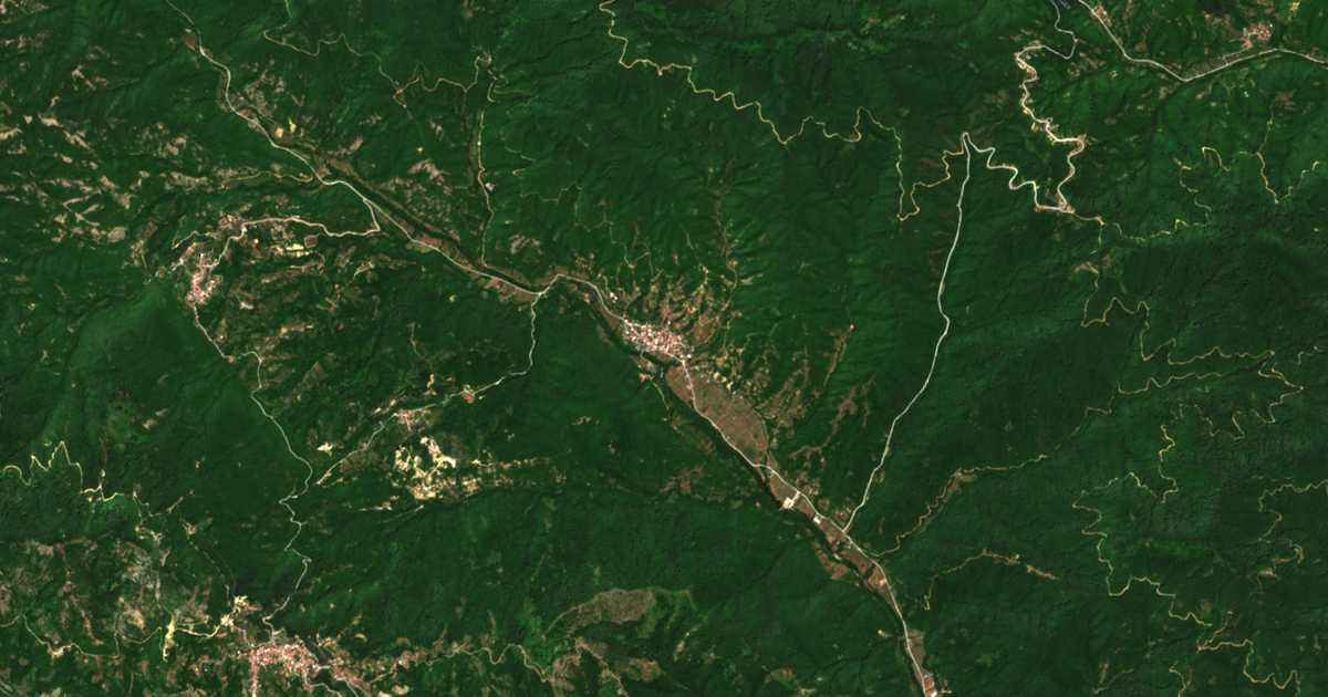 Mapa por satélite de Melívoia