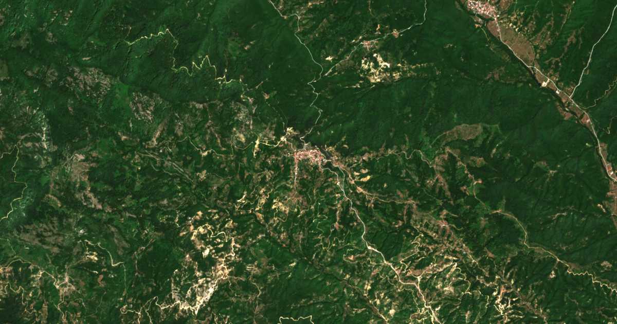 Mapa por satélite de Páchni