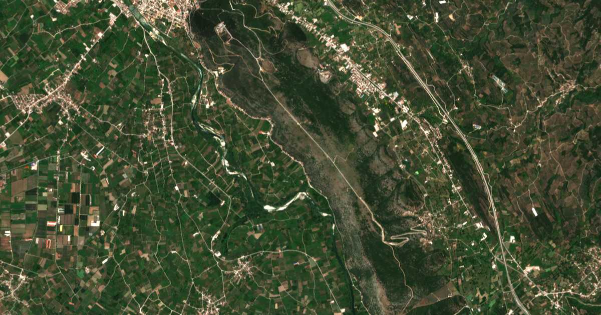 Mapa por satélite de Glykórrizon