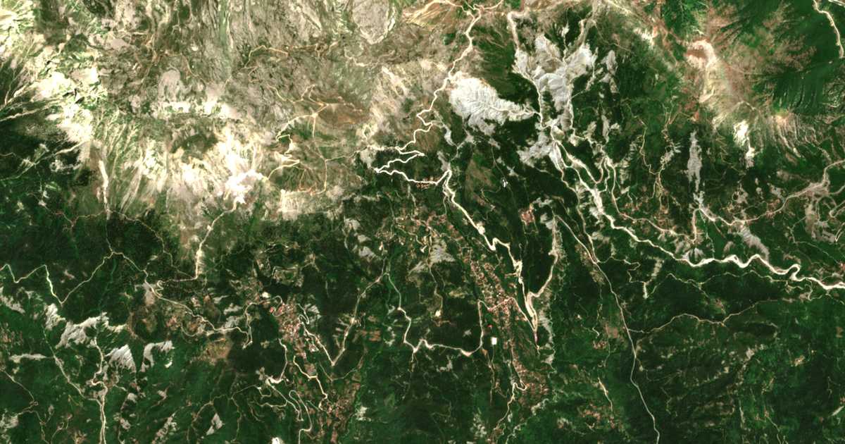 Mapa por satélite de Korakáda