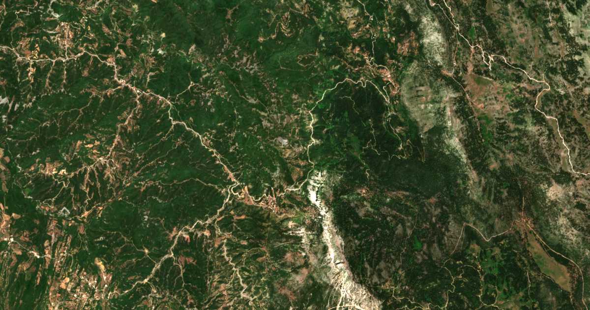 Mapa por satélite de Pétra