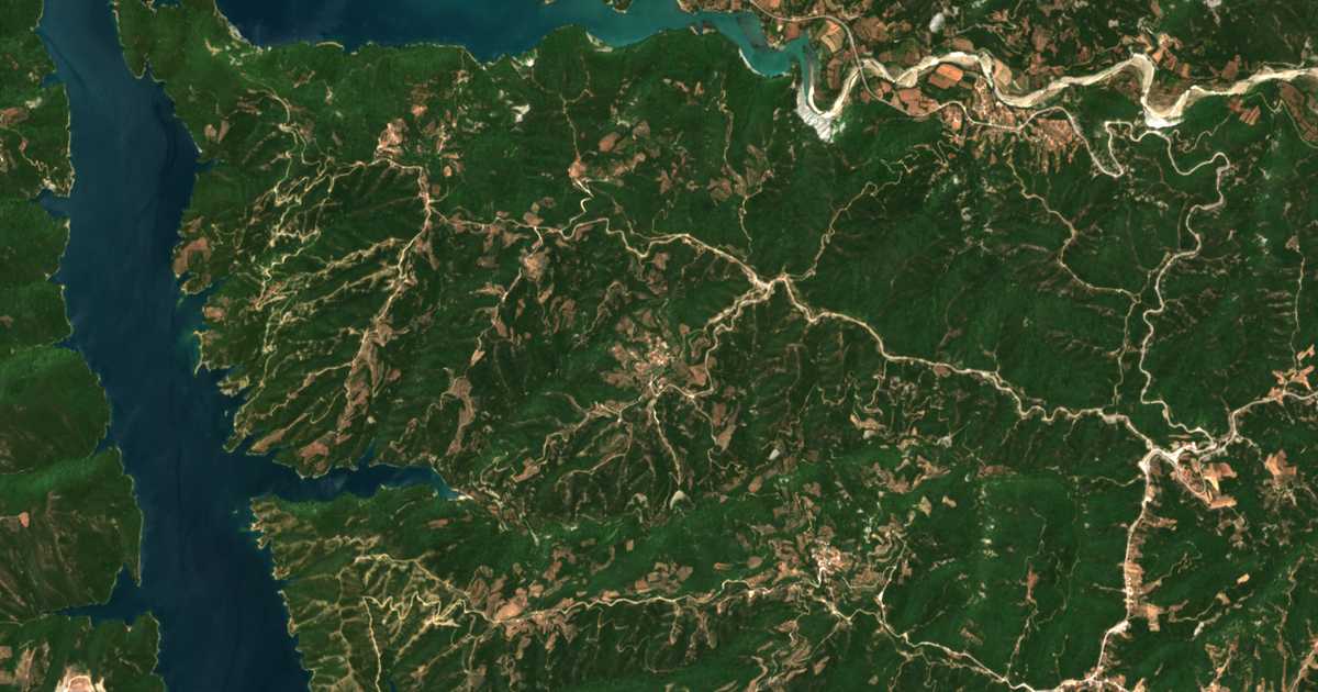 Mapa por satélite de Markiniáda