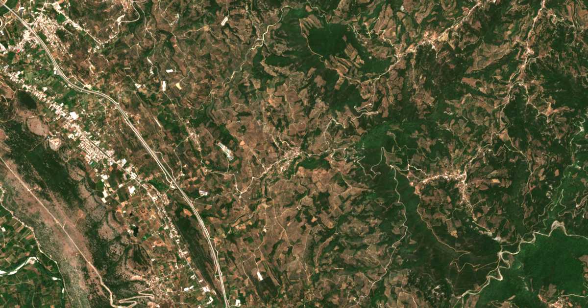 Mapa por satélite de Megárchi