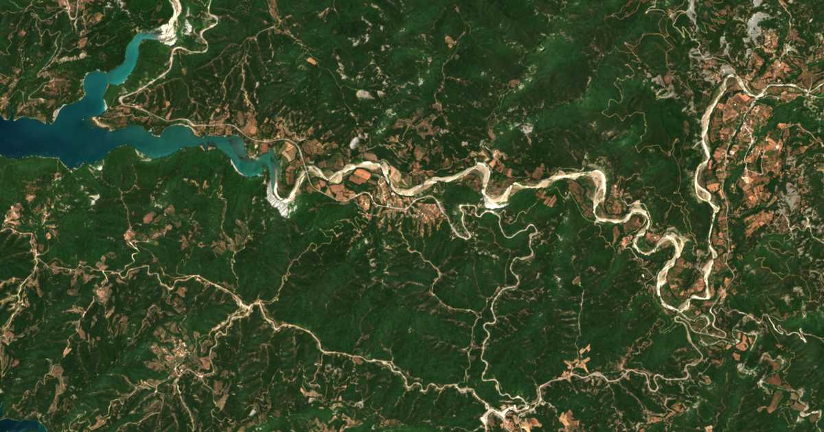 Mapa por satélite de Melátai