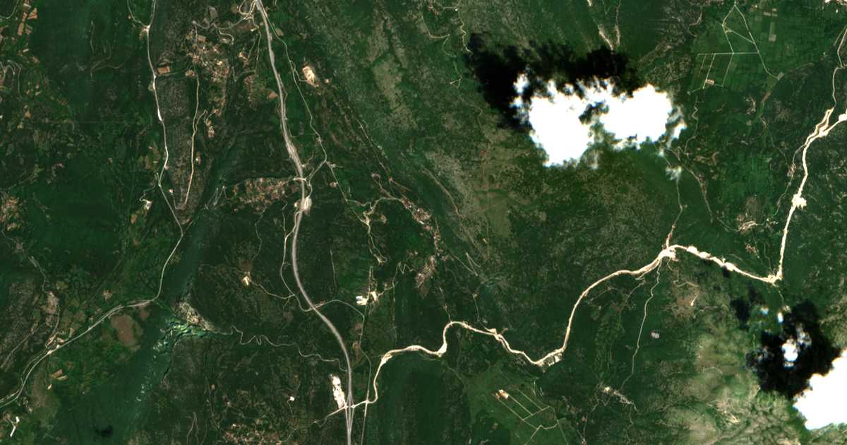 Mapa por satélite de Pestá