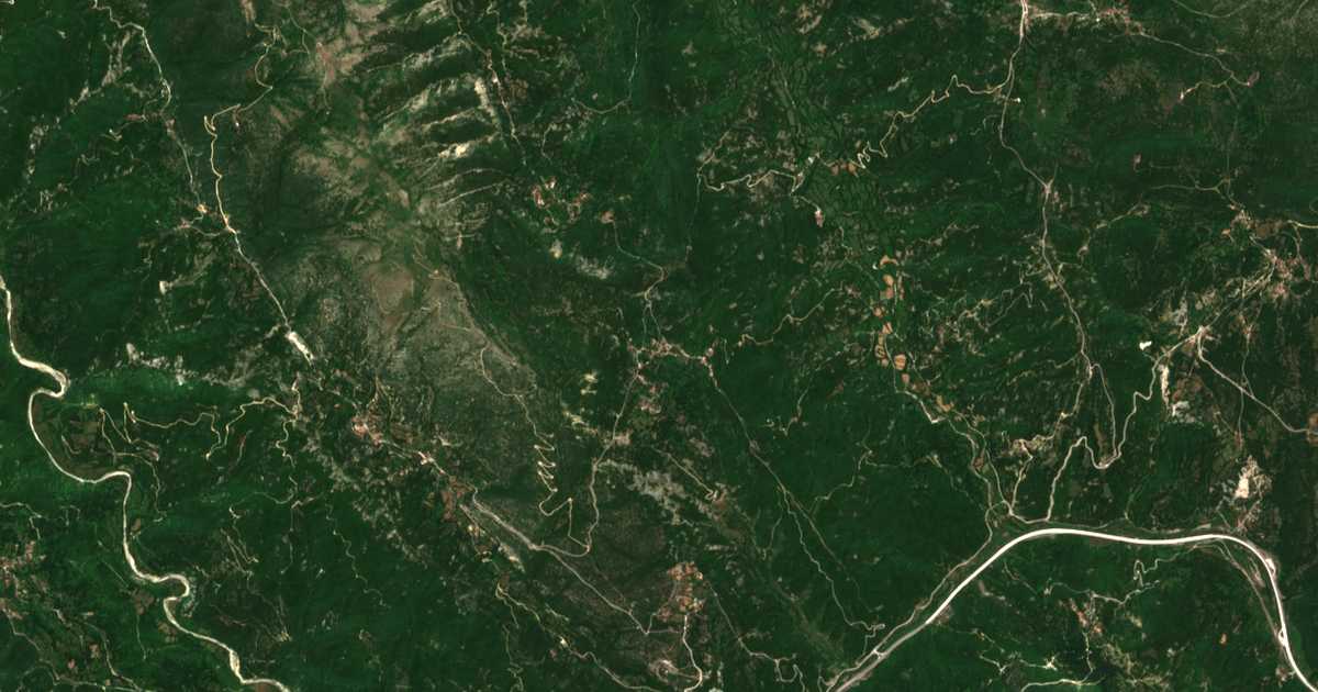 Mapa por satélite de Psína