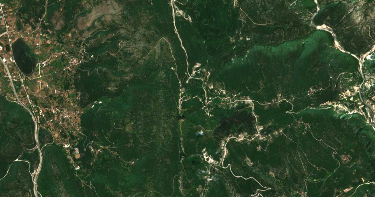 Mapa por satélite de Aetorráchi