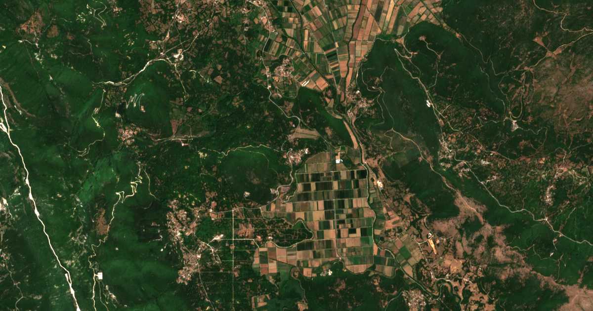 Mapa por satélite de Aretí