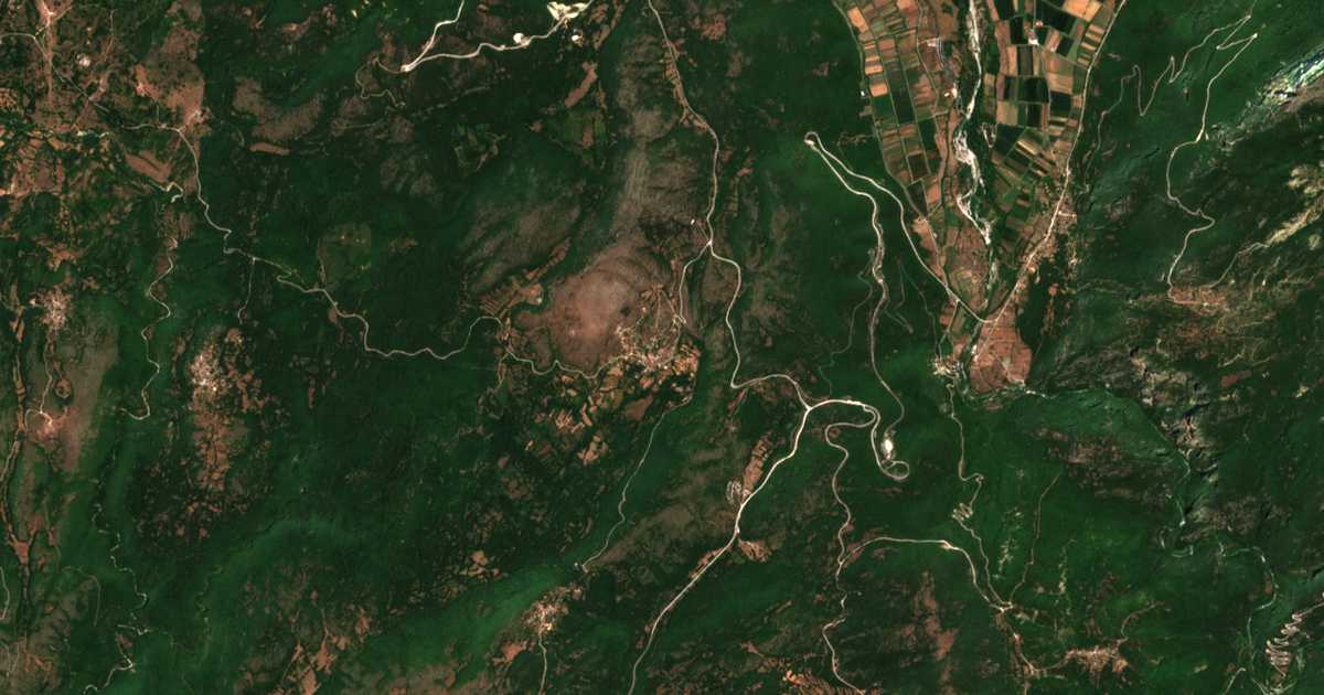 Mapa por satélite de Geroplátanos