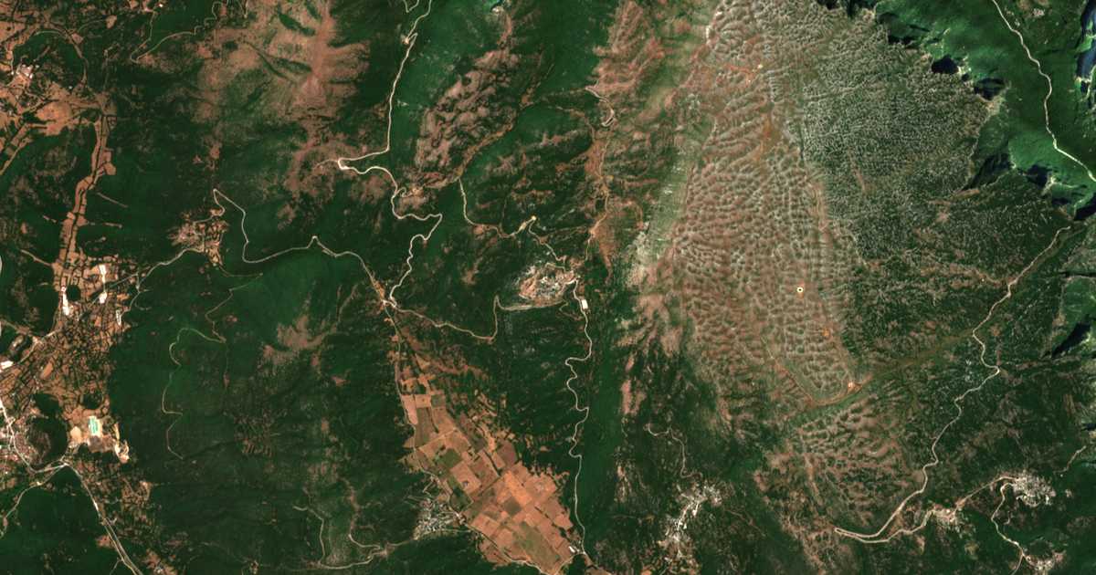 Mapa por satélite de Elafótopos