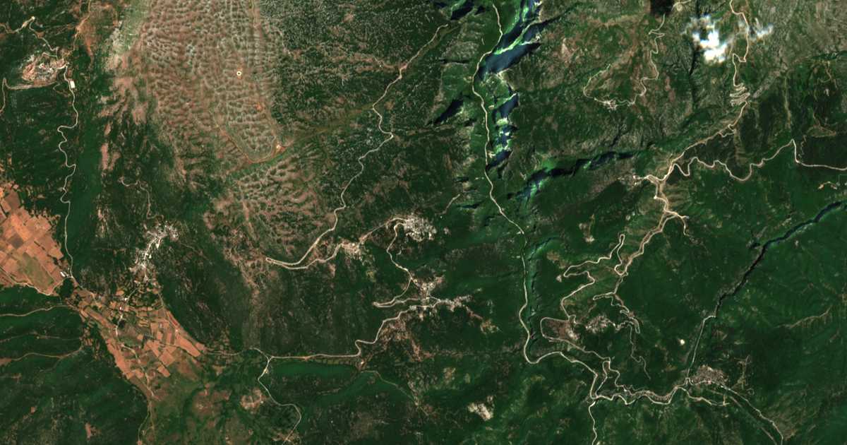 Mapa por satélite de Monodéndrion