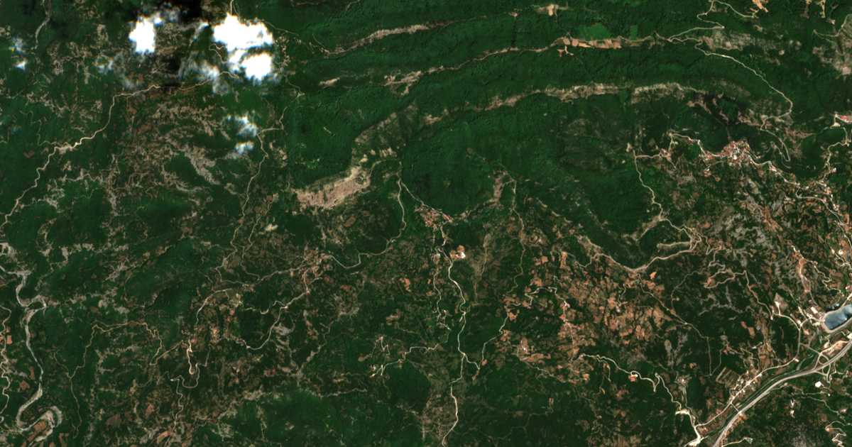 Mapa por satélite de Pétra