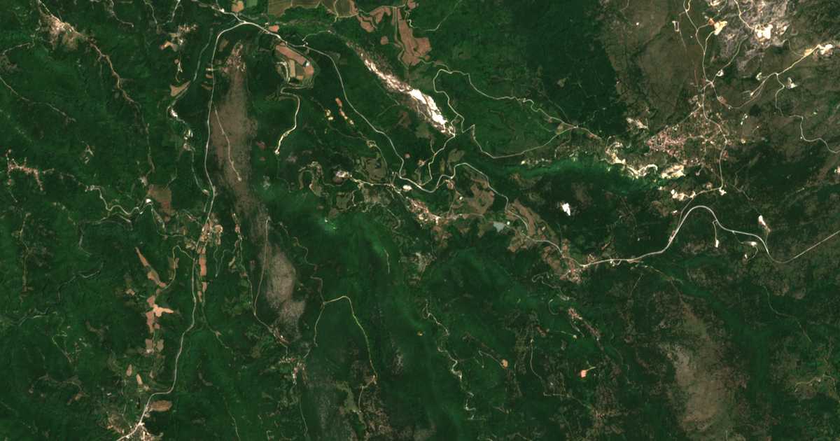 Mapa por satélite de Paliourí