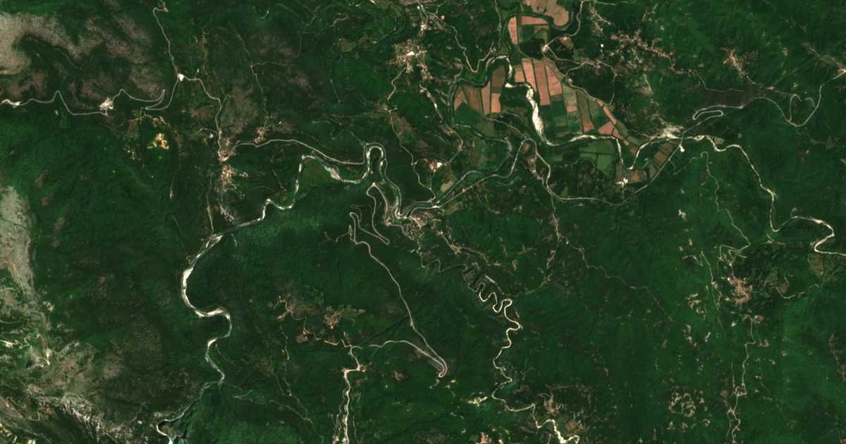 Mapa por satélite de Vrosína