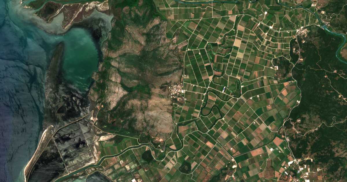 Mapa por satélite de Kestríni