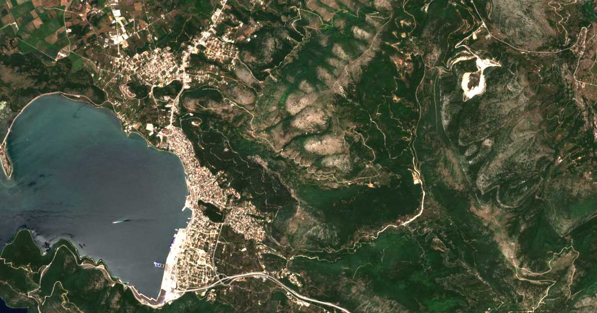 Mapa por satélite de Pestaniótika