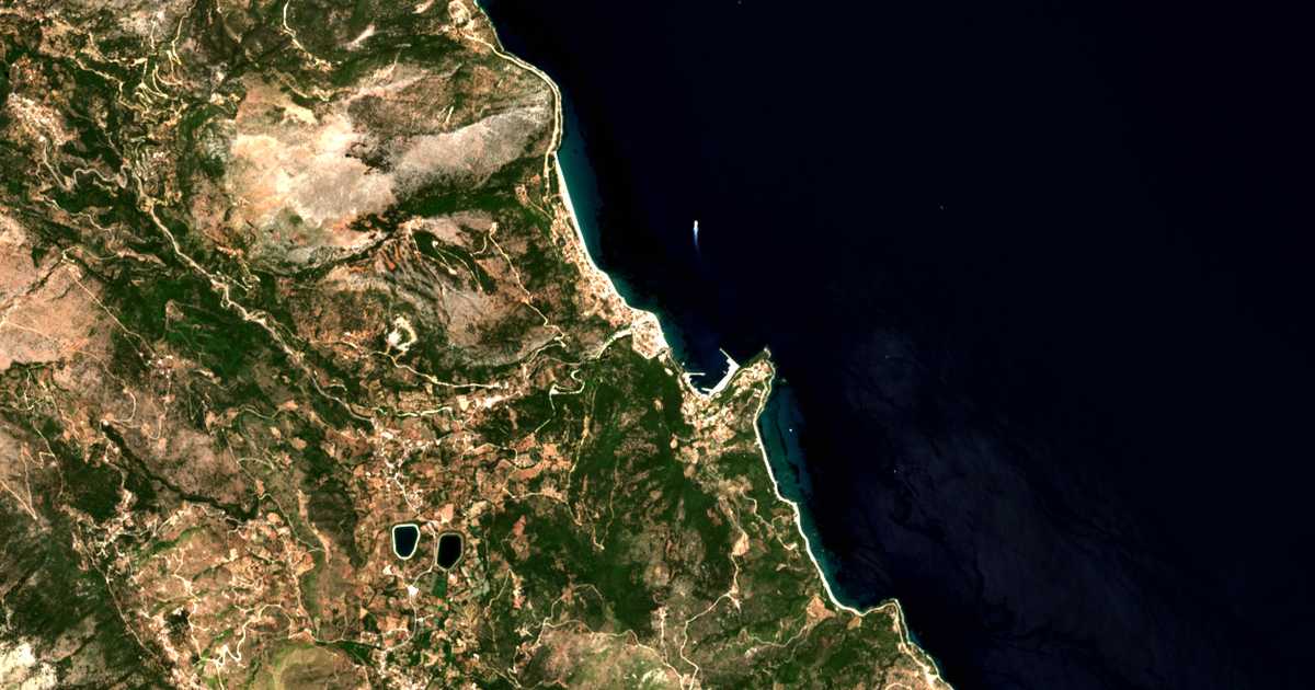 Mapa por satélite de Poros