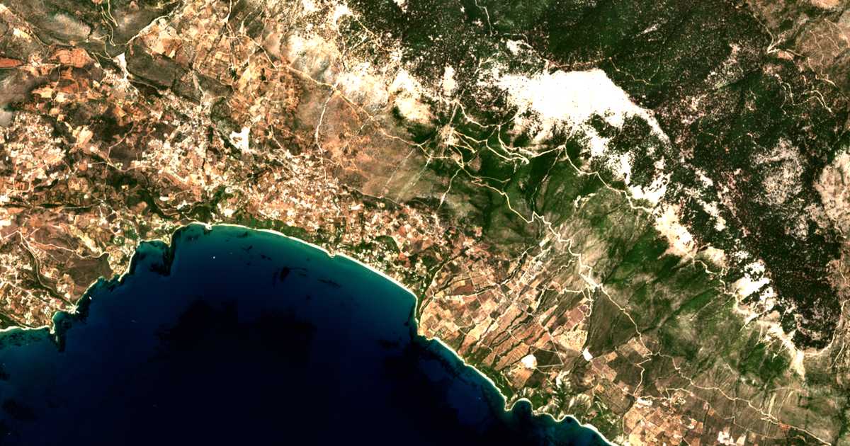 Mapa por satélite de Simotáta