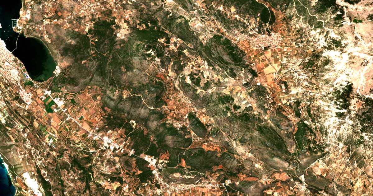 Mapa por satélite de Troianáta