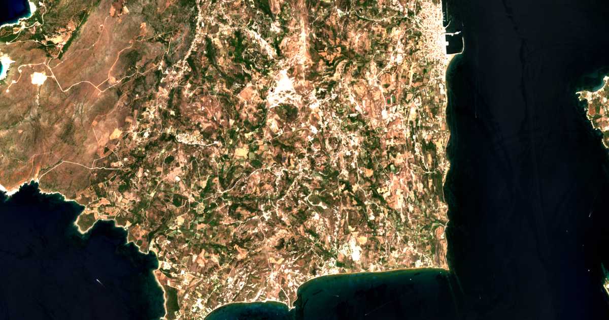 Mapa por satélite de Mantzavináta