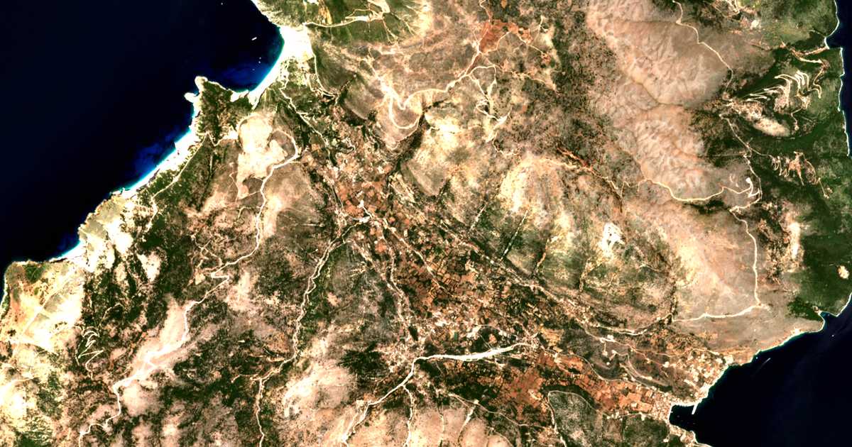 Mapa por satélite de Antipáta