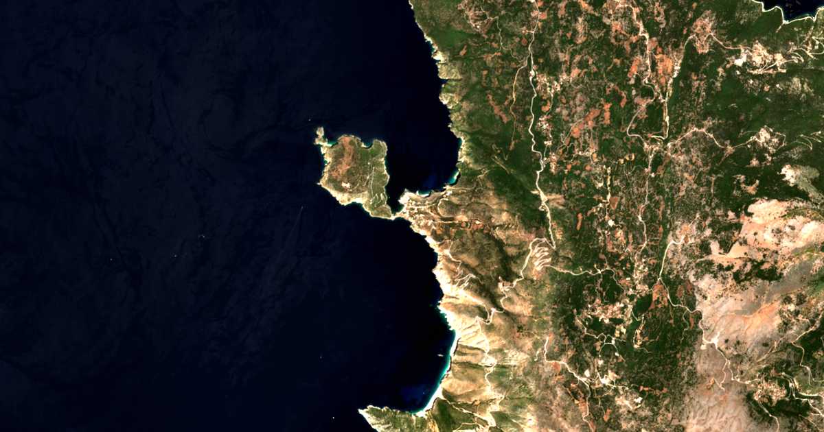 Mapa por satélite de Aso