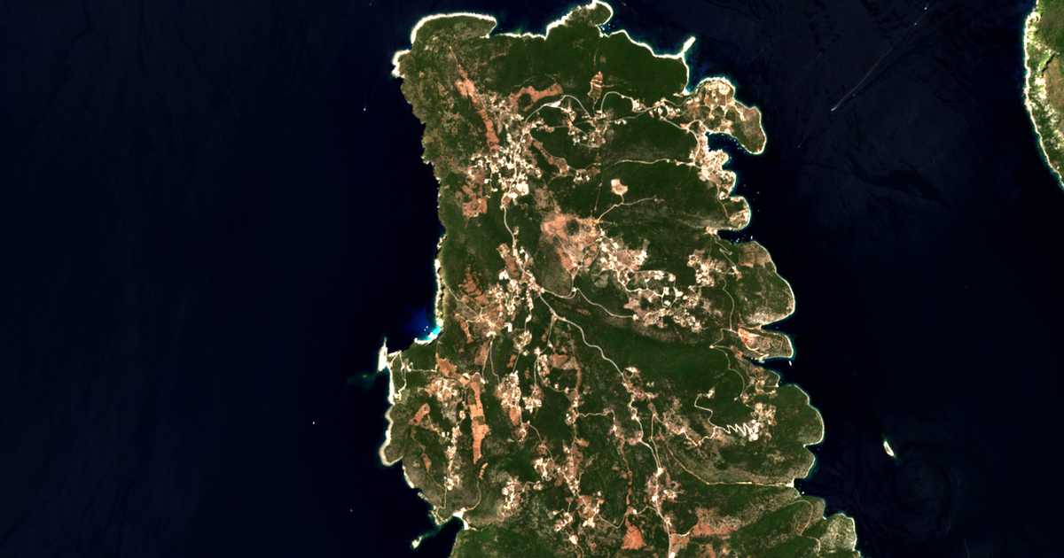Mapa por satélite de Mánganos
