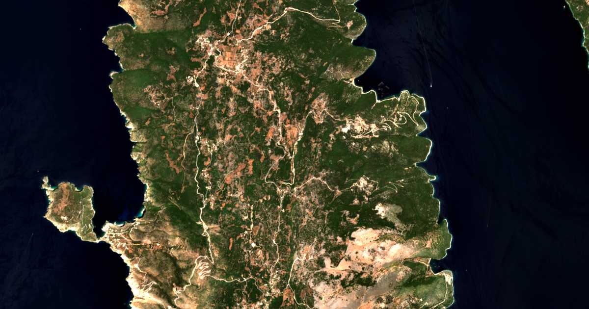 Mapa por satélite de Plagiá