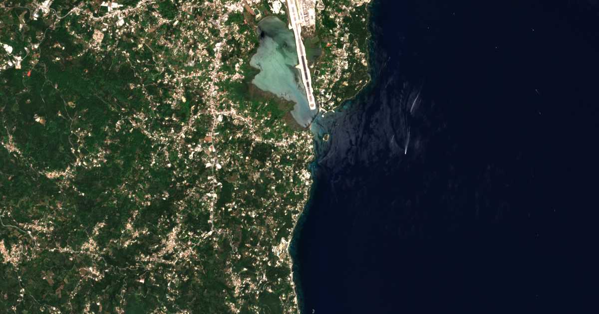 Mapa por satélite de Déntra