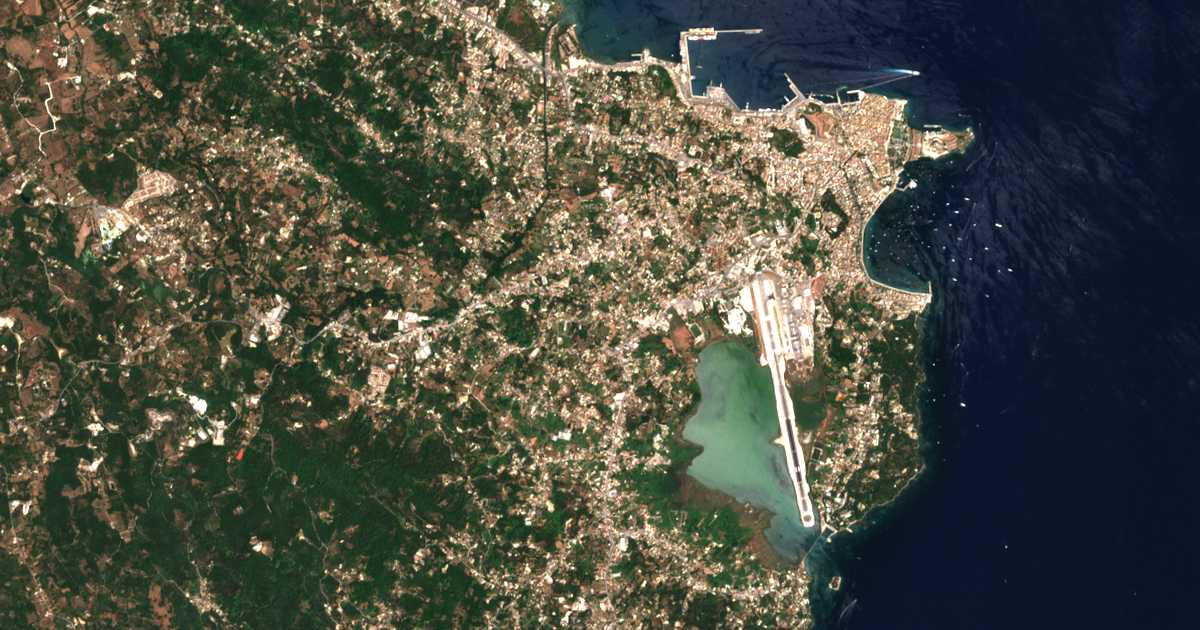 Mapa por satélite de Kanálion