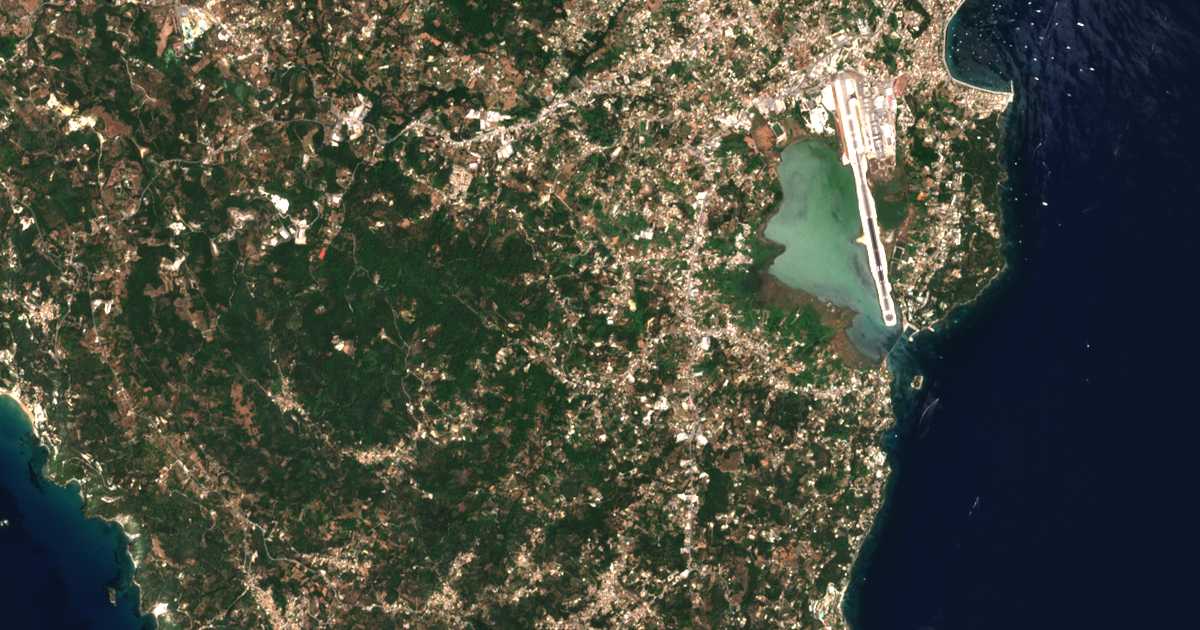 Mapa por satélite de Kastanéa
