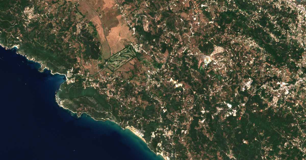 Mapa por satélite de Kokkínion