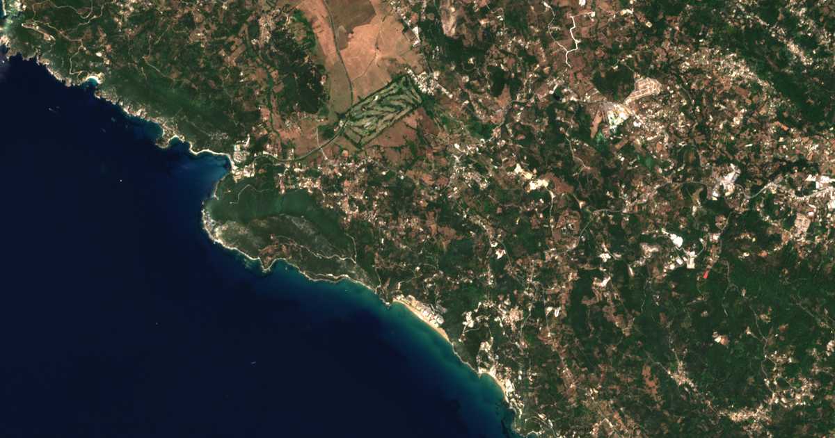 Mapa por satélite de Kokkinógeia