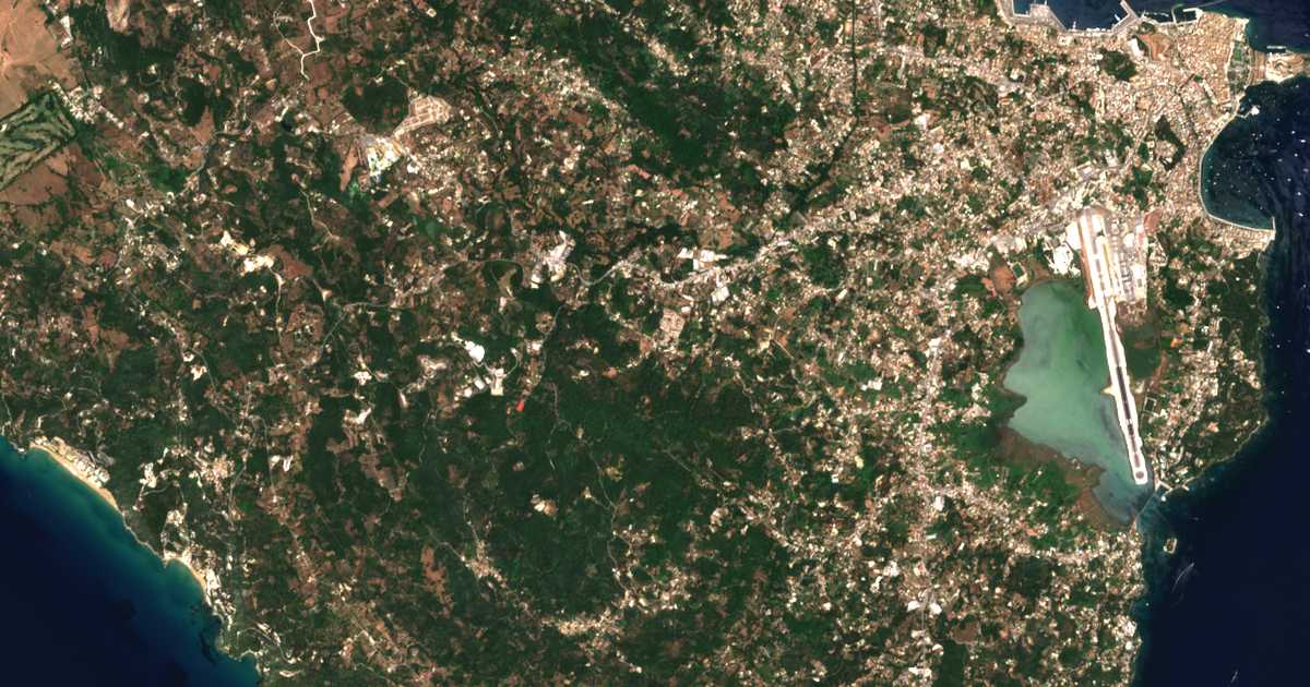 Mapa por satélite de Kompítsion
