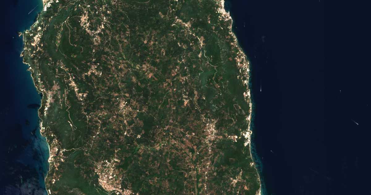 Mapa por satélite de Kornáta