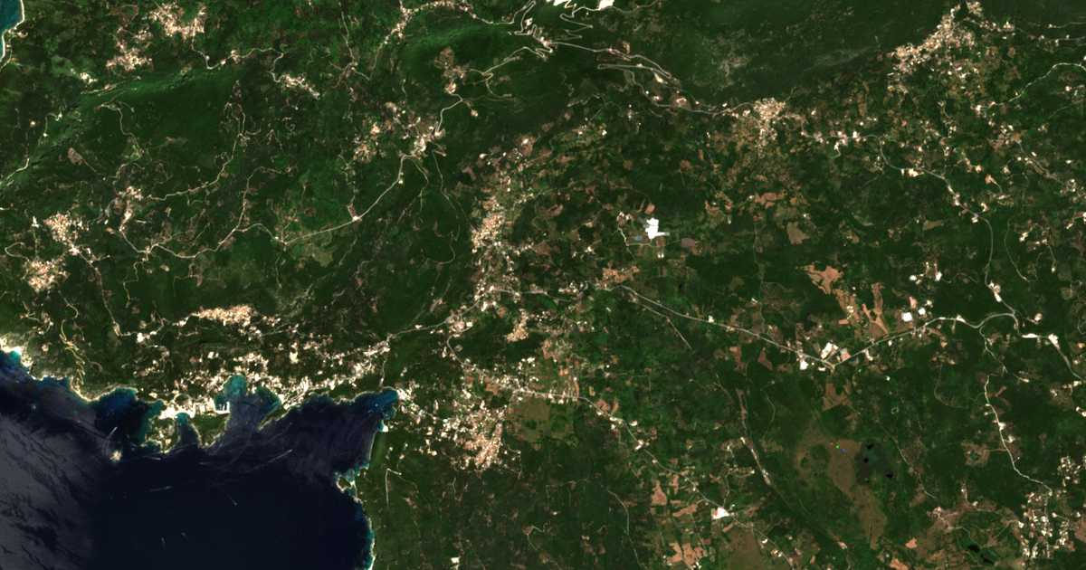 Mapa por satélite de Papathanátika