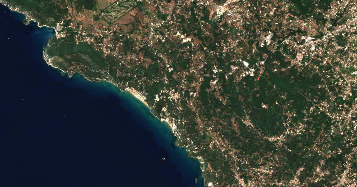 Mapa por satélite de Pélekas