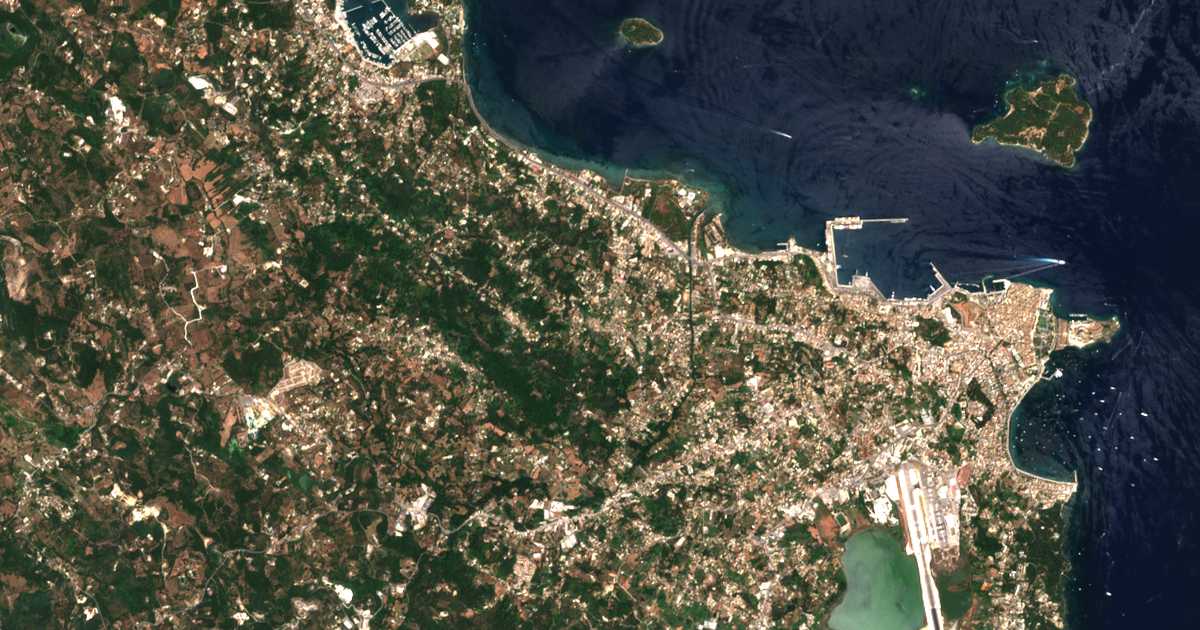 Mapa por satélite de Potamós