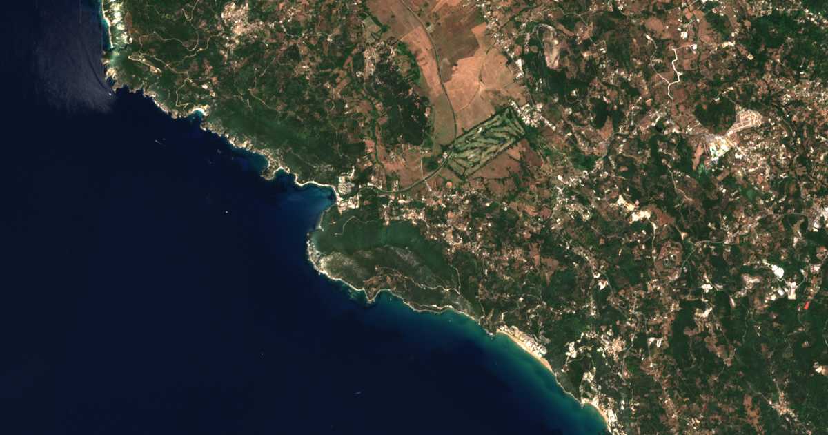 Mapa por satélite de Vátos