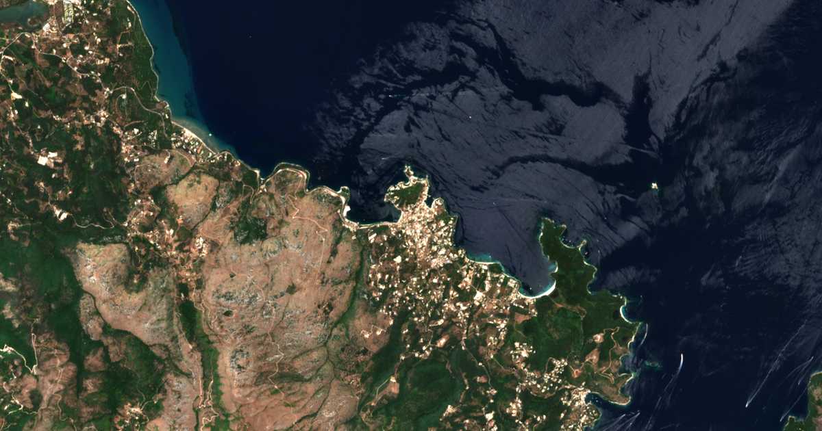 Mapa por satélite de Kassiópi