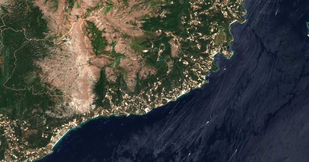 Mapa por satélite de Katávolos