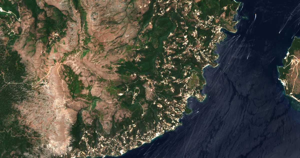 Mapa por satélite de Pórta