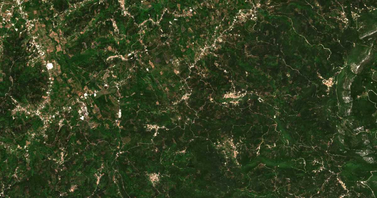 Mapa por satélite de Xanthátai
